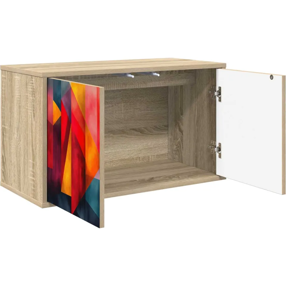 vidaXL Wandgemonteerd tv-meubel HEESCH 69 x 33 x 40 cm Sonoma Eiken Bruin