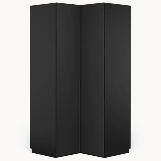 Westwing Collection Modulaire hoekkast Leon, 115 cm breed Zwart