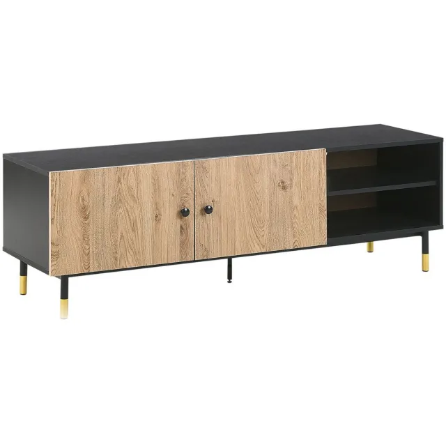 Beliani ABILEN - TV-meubel - Zwart - Vezelplaat