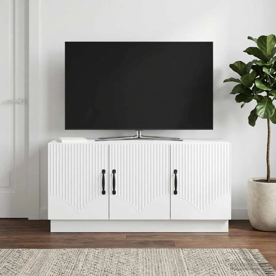vidaXL TV-kast Wit 99 x 34,5 x 47 cm Bewerkt hout, foto 4