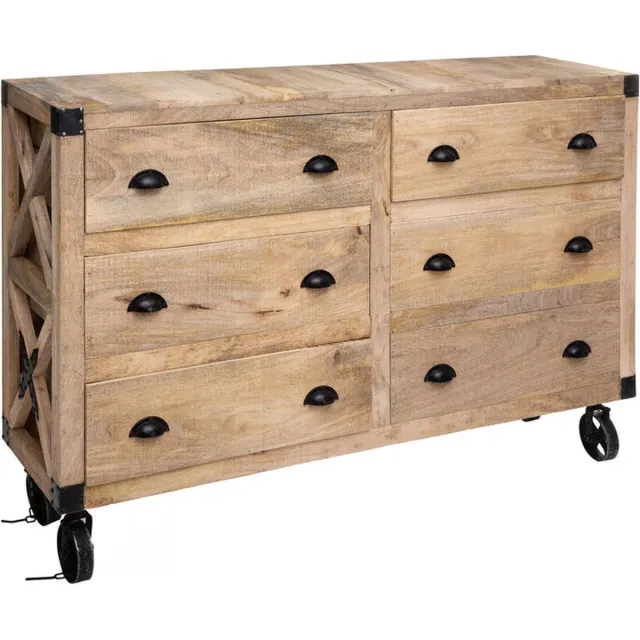 Atmosphera buffetkast op wielen 150x40x103 cm hout hout