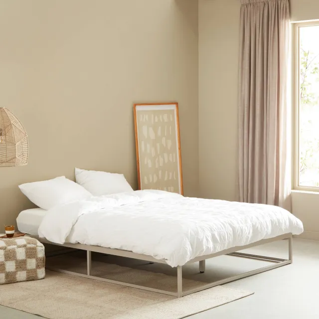 NOUS Living Dean metalen bed taupe, foto 2