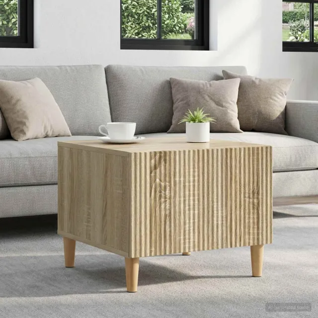 vidaXL Salontafel met lade Sonoma Eiken 49 x 50 x 40 cm Bewerkt hout Bruin