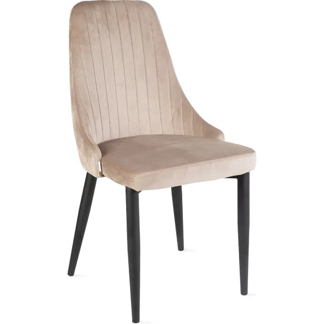 Homla Stoel - Velours - Beige - 45x45x90 cm