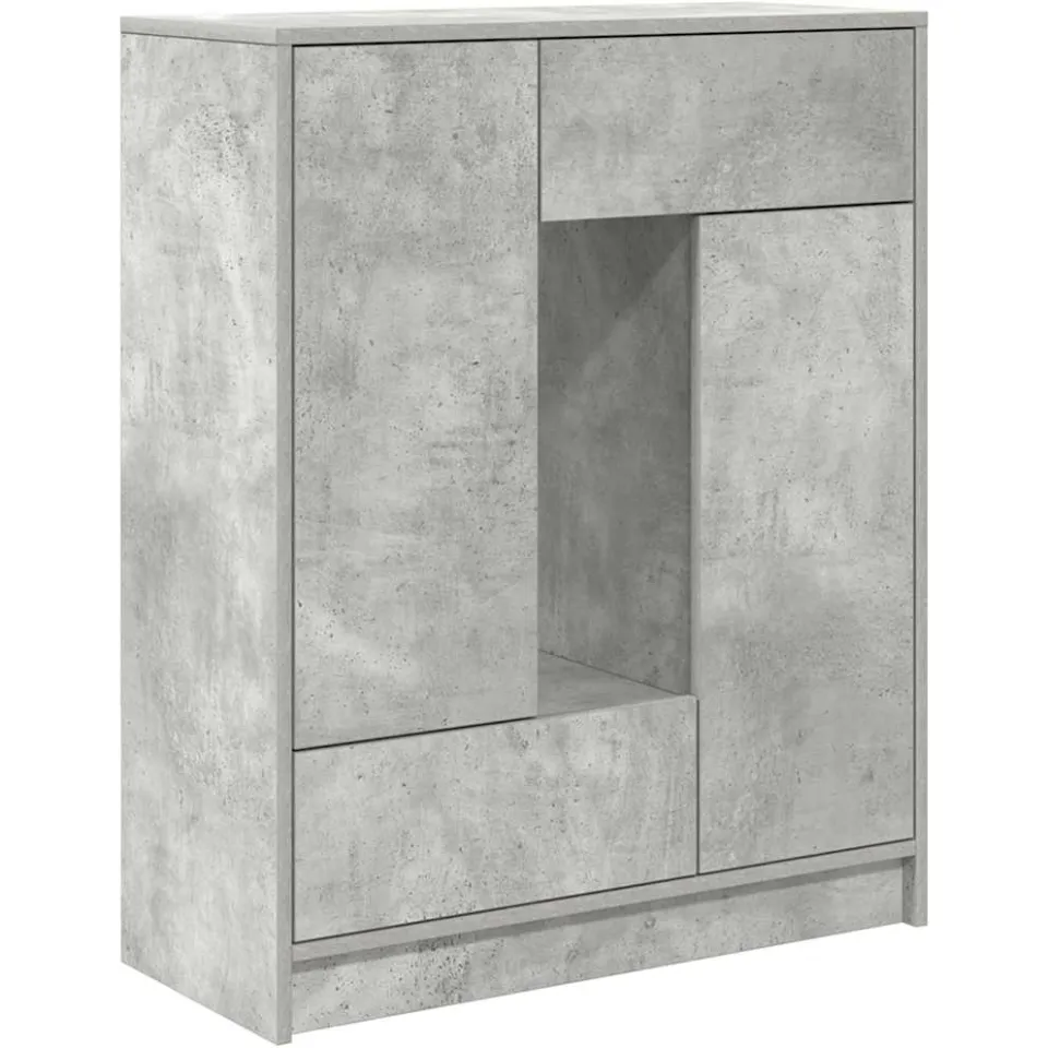 vidaXL Dressoir met lades en deuren 73x31x90 cm betongrijs