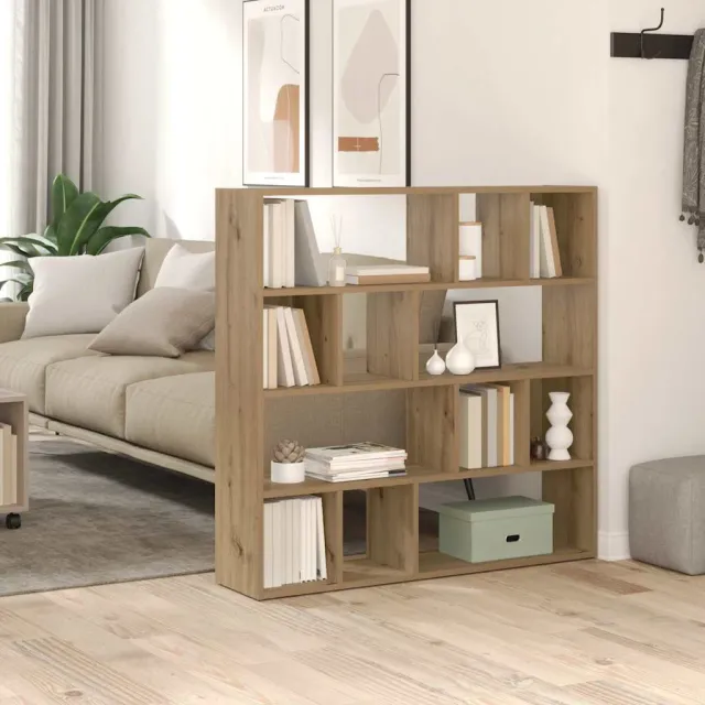 vidaXL Boekenkast/kamerscherm 105x24x102 cm artisanaal eikenkleur, foto 2