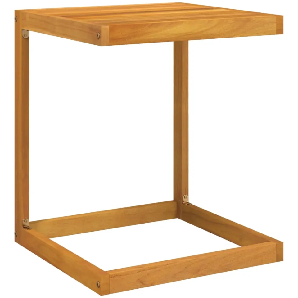 vidaXL Bijzettafel C-vormig 42x40x50 cm massief acaciahout bruin