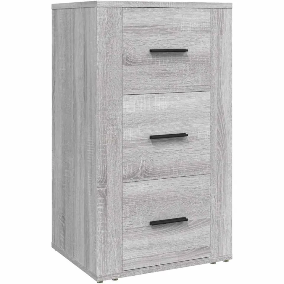 vidaXL Dressoir 40x33x70 cm bewerkt hout grijs sonoma eikenkleurig