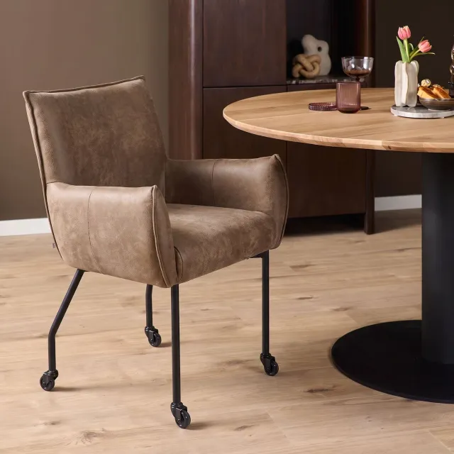 Starfurn Eetkamerstoel Pim - 65x64.5x90 cm Taupe
