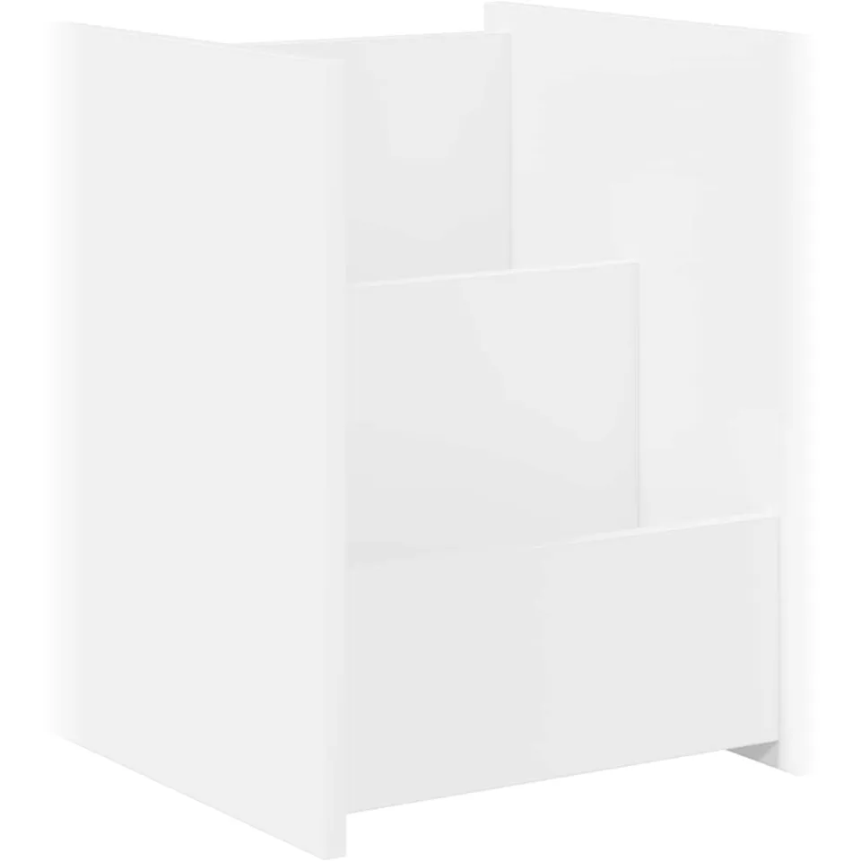 vidaXL Tijdschrift Rek met plank Wit 35 x 35 x 45 cm Bewerkt hout, foto 3