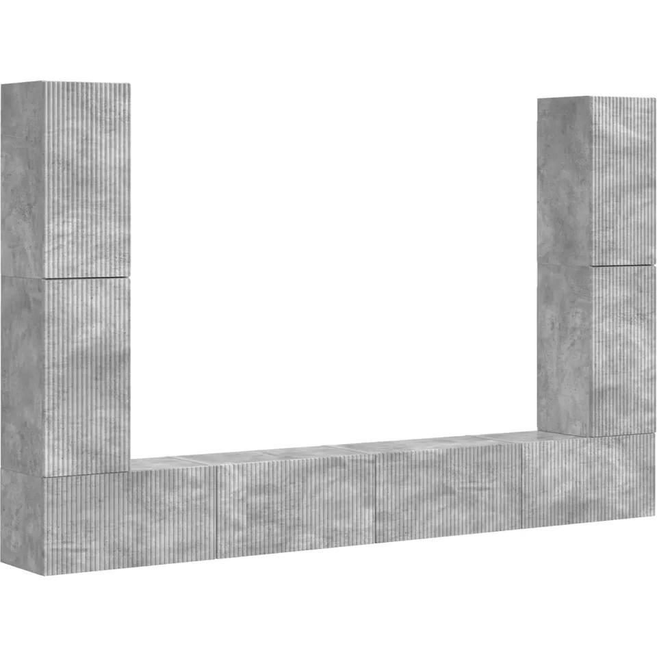 vidaXL Tv-meubelset 8 st 31 x 30 x 60 cm Beton Grijs, foto 3