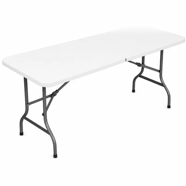ITRONIQ Inklapbare Tafel 180x70 CM - Klaptafel Opvouwbaar - Stevig & Draagbaar - Tuintafel Voor Camping, Markt & Events Wit