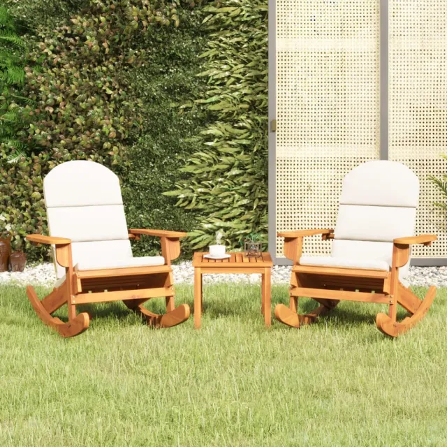vidaXL 3-delige Loungeset Adirondack massief acaciahout Bruin