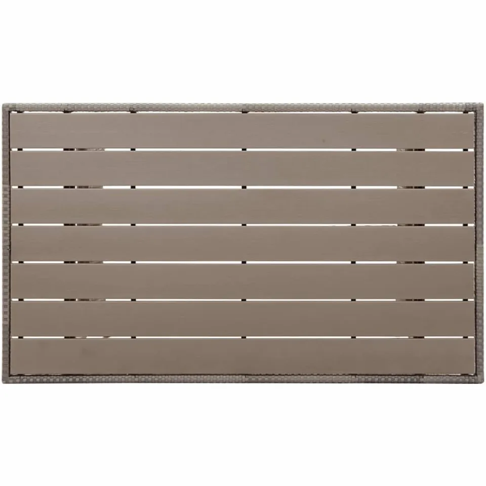 vidaXL Tuintafel 120x70x66 cm poly rattan grijs, foto 4