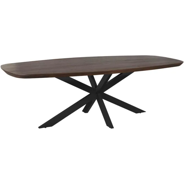 Starfurn Eettafel Madison - Deens Ovaal Bruin/Zwart - 280x110x76cm