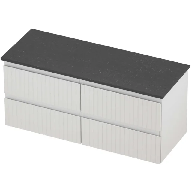 Proline Deck Badmeubelset Hardsteen Symmetrisch 4 Laden 120x46x55 cm Blue Stone Glans Wit
