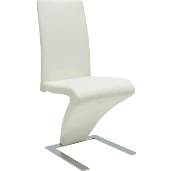 vidaXL Eetkamerstoelen 2 st kunstleer wit, foto 3