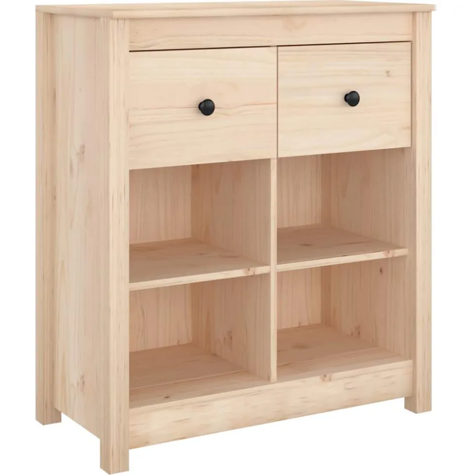 vidaXL Dressoir 70x35x80 cm massief grenenhout Bruin
