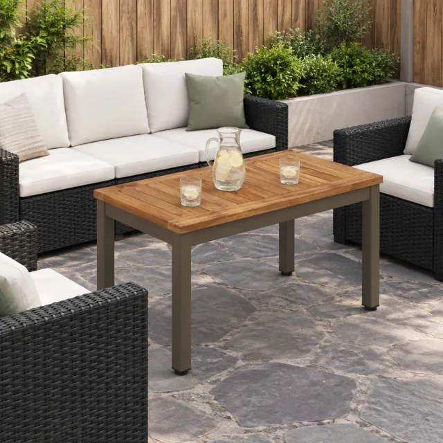 vidaXL Salontafel NAARDEN Natuurlijk en Koffie 60,5 x 30 x 36 cm bruin, foto 2