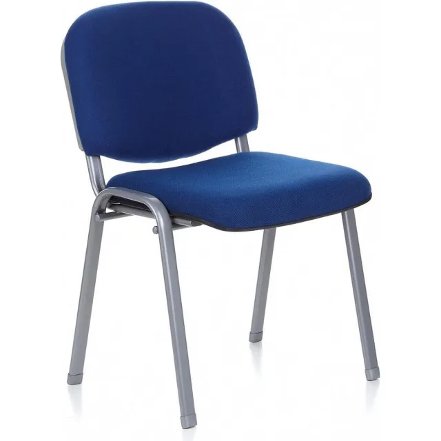 hjh office XT 600 - Bureaustoel - Conferentiestoel - Bezoekersstoel - Blauw / zilver Zilver / Blauw