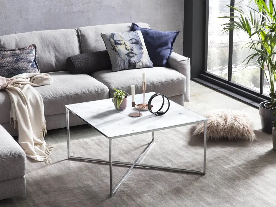 Salontafel Nuray wit-chroom, foto 3