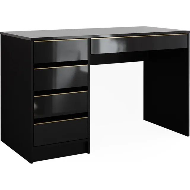 Vicco Kaptafel Sherry, Zwart/Goud, 120 cm zonder spiegel