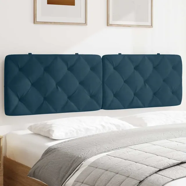 vidaXL Hoofdbordkussen 180 cm fluweel blauw