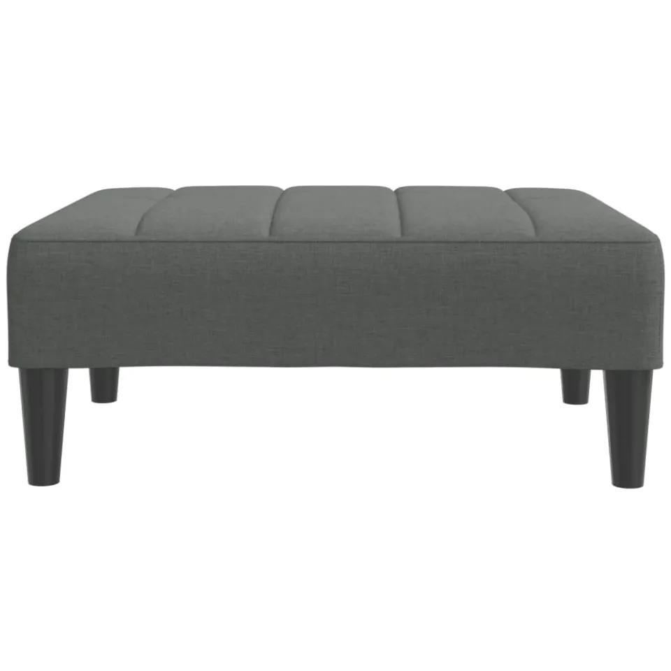 vidaXL Voetenbank 77x55x31 cm stof donkergrijs grijs, foto 4