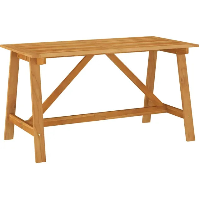 vidaXL Tuintafel 140x70x73,5 cm massief acaciahout bruin, foto 2