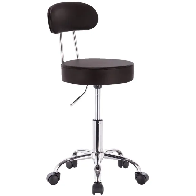 Klarven Bureaustoel Kunstleer Zwart - Bureaustoelen - Bureaustoel Ergonomisch - Office Chair - In hoogte verstelbaar, 360 graden draaibaar - 5 wielen, draagvermogen 100 kg - B35xd50xh60cm