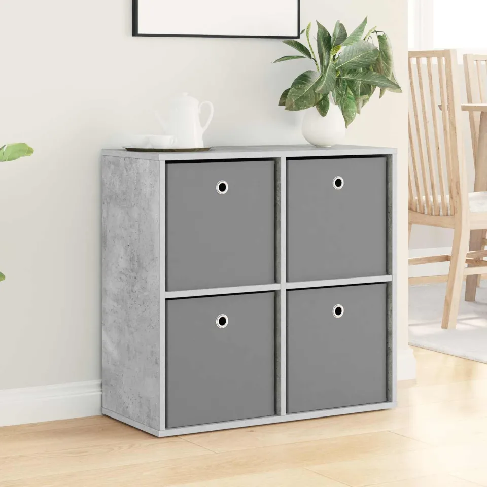 vidaXL Dressoir Beton Grijs 68,5 x 32 x 67 cm, foto 4