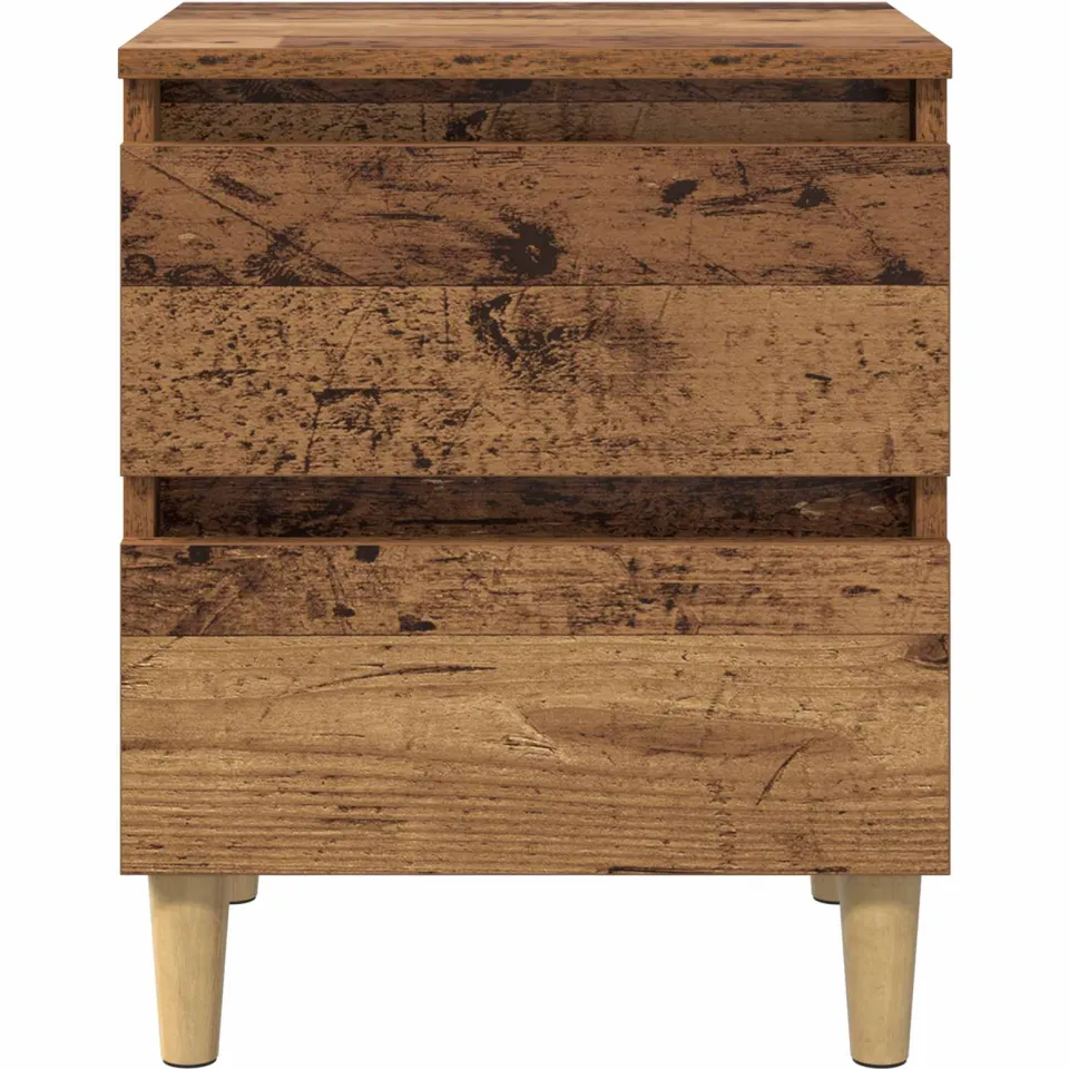 vidaXL Bedkasten 2 st Oud Hout 40 x 35 x 50 cm Bewerkt hout bruin, foto 3