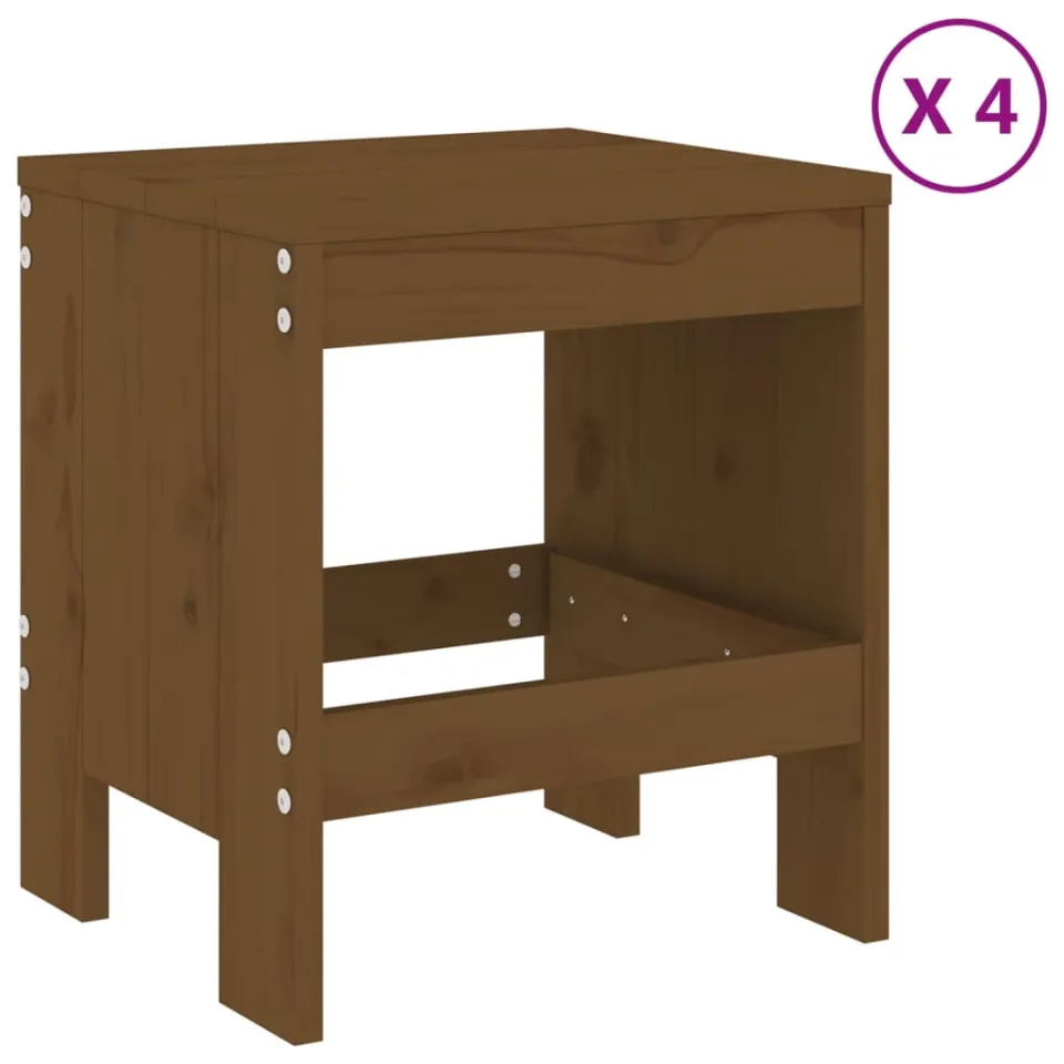 vidaXL 5-delige Tuinset massief grenenhout honingbruin