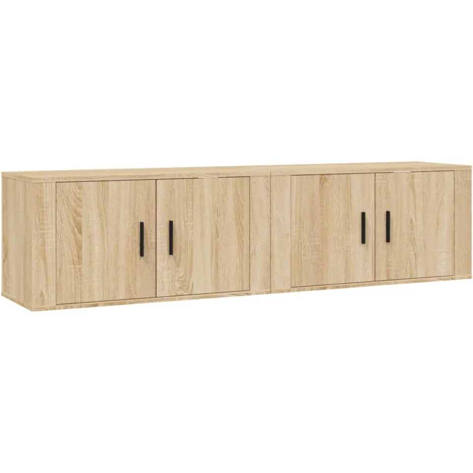 vidaXL Tv-wandmeubels 2 st 80x34,5x40 cm sonoma eikenkleurig, foto 3