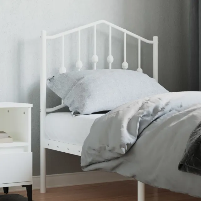 vidaXL Vervangend hoofdbord 75 cm metaal wit Zwart