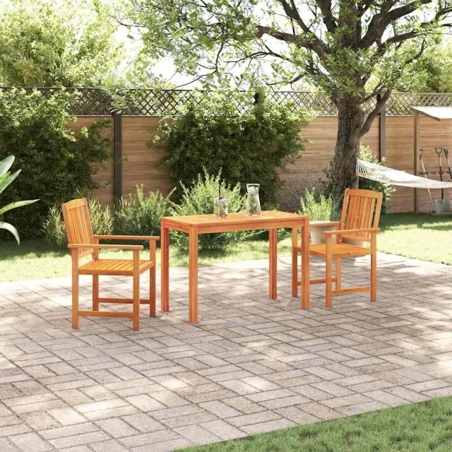 vidaXL Tuin eettafelset 3 st Bruin Massief Acaciahout