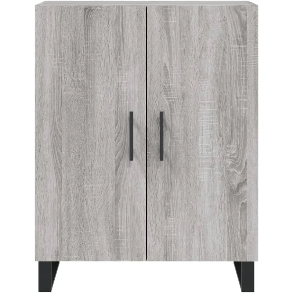 vidaXL Dressoir 69,5x34x90 cm bewerkt hout grijs sonoma eikenkleurig