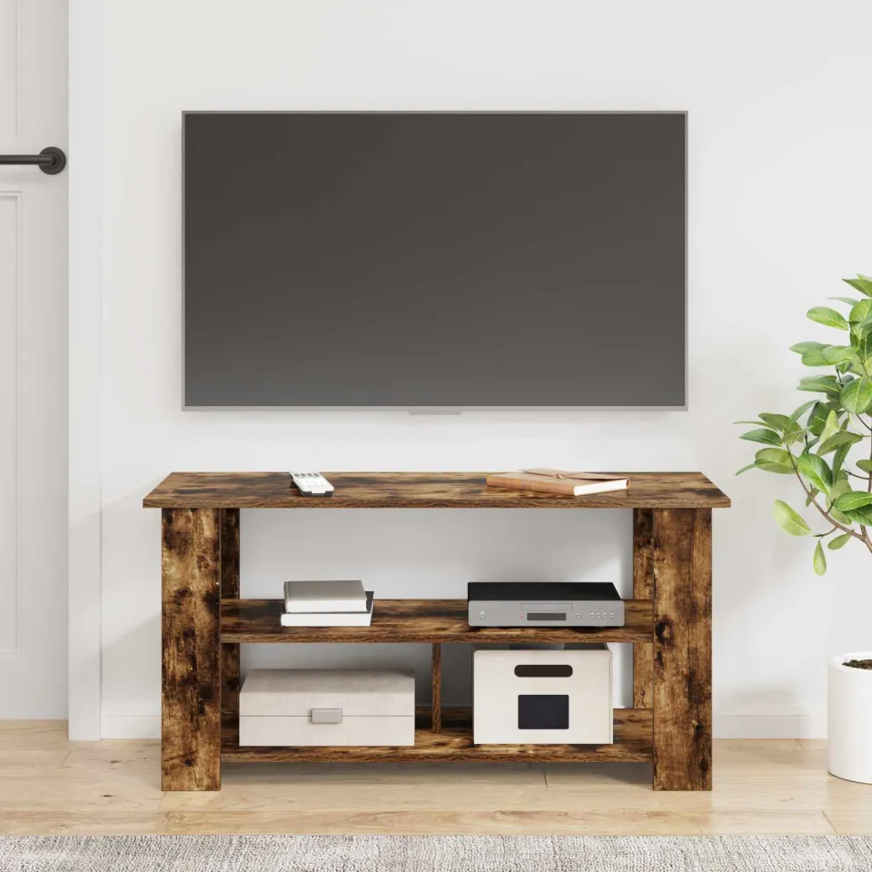 vidaXL TV-standaard Gerookt eiken 100 x 40 x 50 cm, foto 3