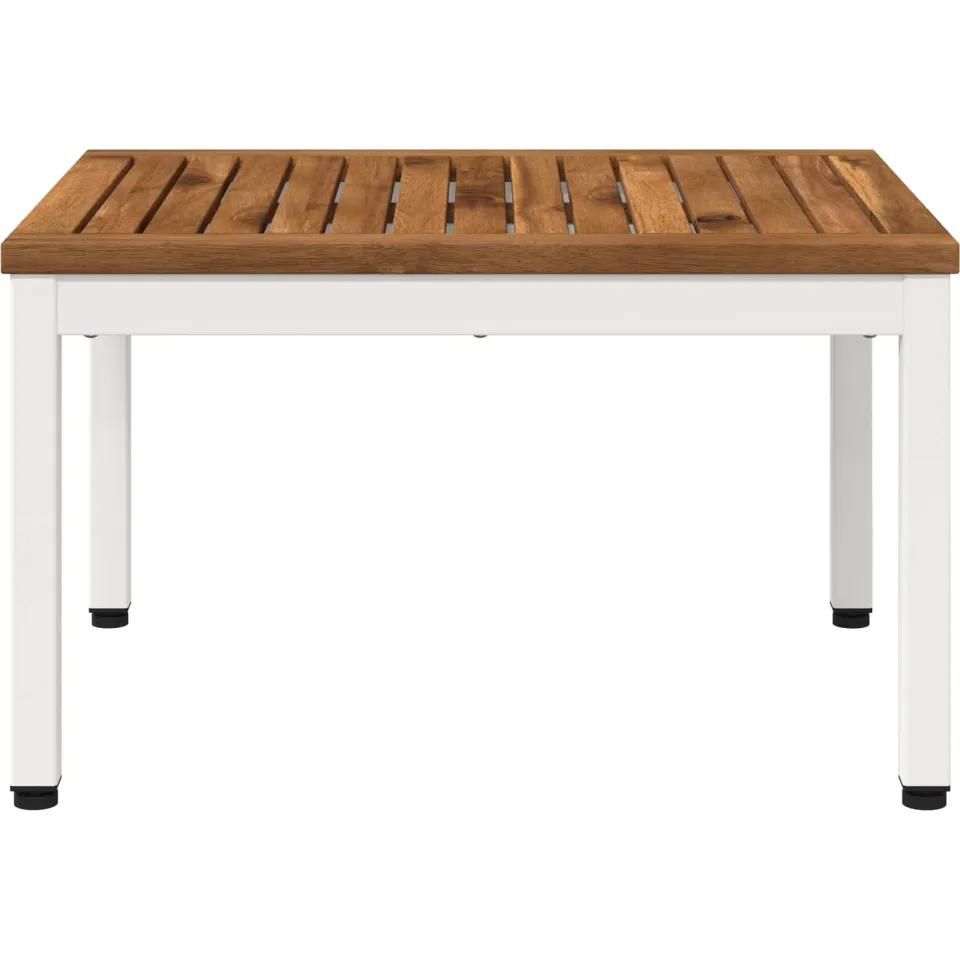 vidaXL Salontafel NAARDEN Natuurlijk en Wit 49 x 60,5 x 36 cm Bruin