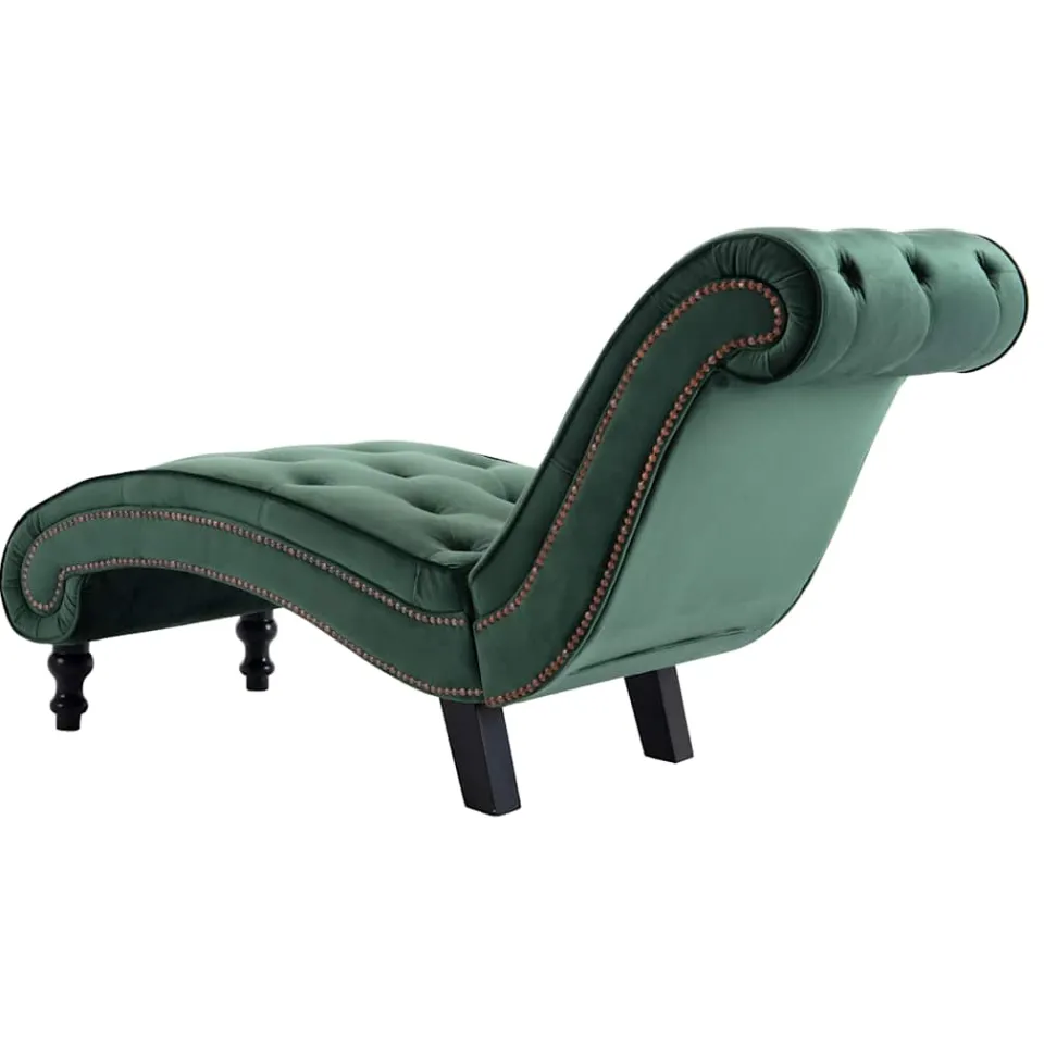 vidaXL Chaise longue fluweel groen, foto 4