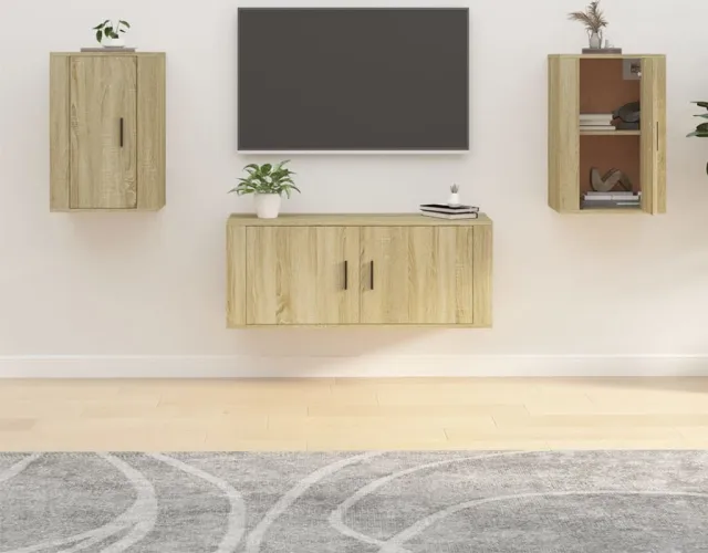 vidaXL Tv-wandmeubels 2 st 40x34,5x60 cm sonoma eikenkleurig, foto 2