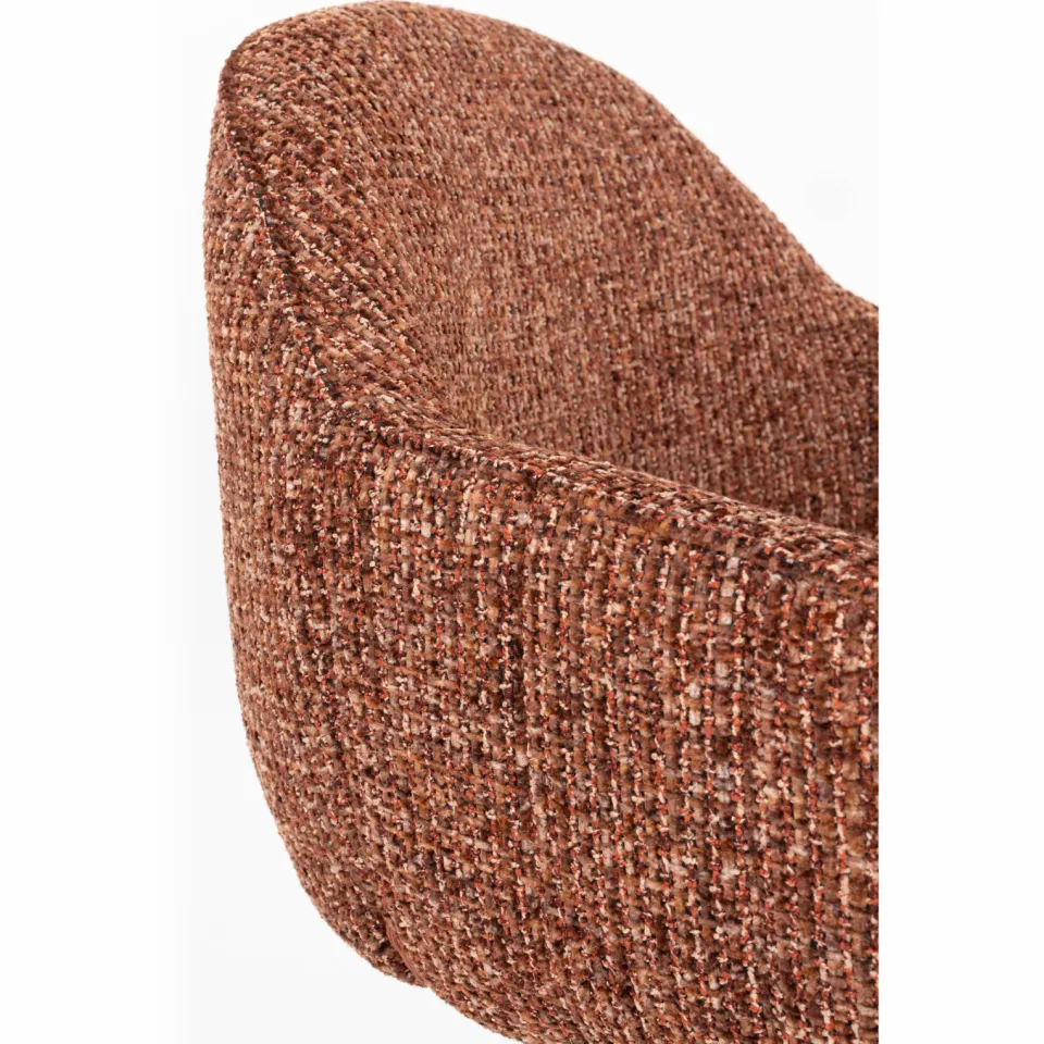Housecraft Living Batoul draaibare eetkamerstoel rood, foto 6