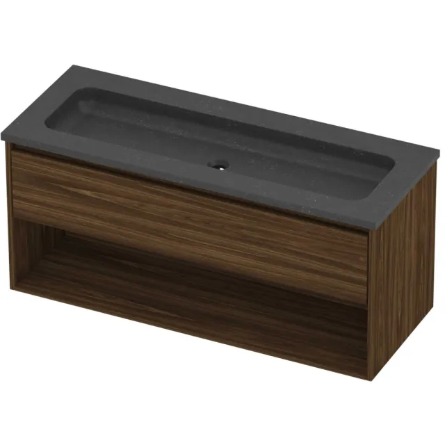 Proline Rollo Badmeubelset Hardsteen Elegant Met Schap 120x46x54 cm Blue Stone Cabana Oak Eiken