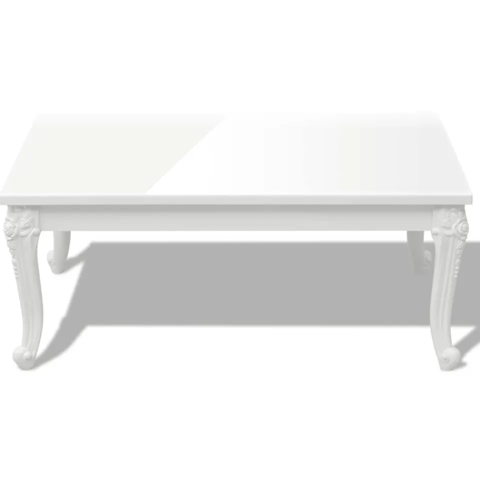 vidaXL Salontafel 100 x 60 x 42 cm hoogglans wit, foto 2