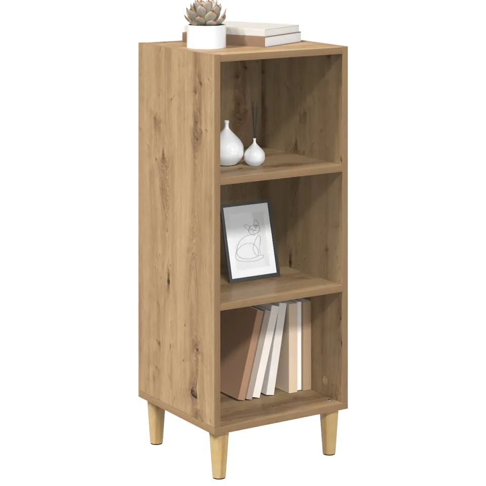 vidaXL Dressoir Artisan Eiken 34,5 x 32,5 x 90 cm Bewerkt hout Bruin