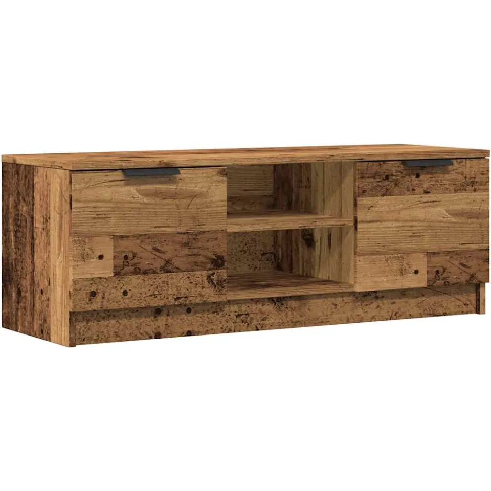 vidaXL Tv-meubel 102x35x36,5 cm bewerkt hout oud houtkleurig bruin, foto 3