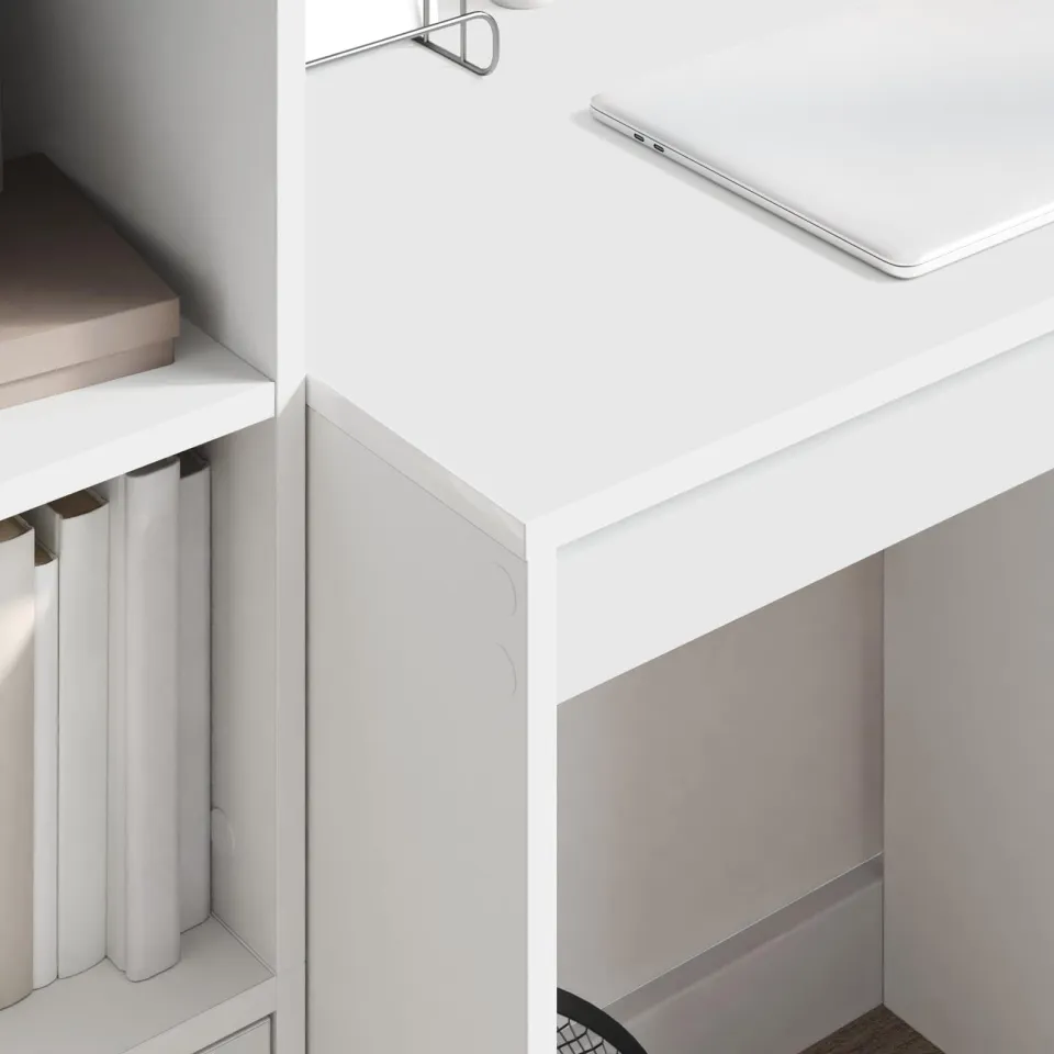 vidaXL Bureau Wit 115,5 x 50 x 127 cm 2 st, foto 3