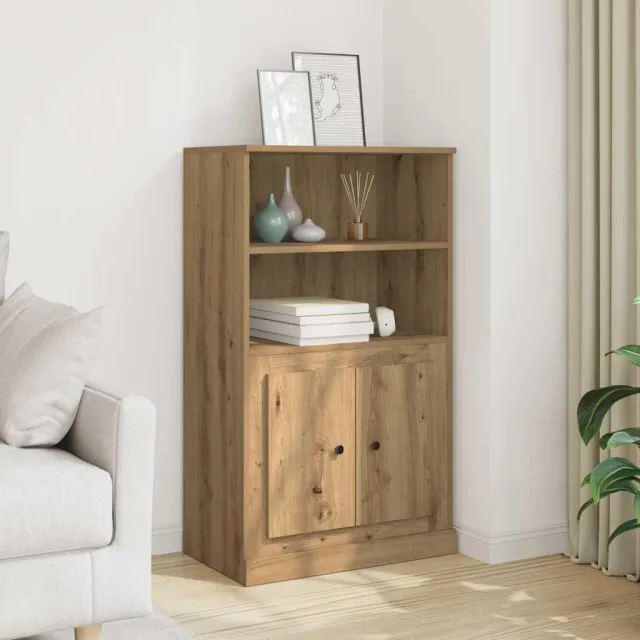 vidaXL Hoge kast 60x35,5x103,5 cm bewerkt hout artisanaal eikenkleurig Bruin
