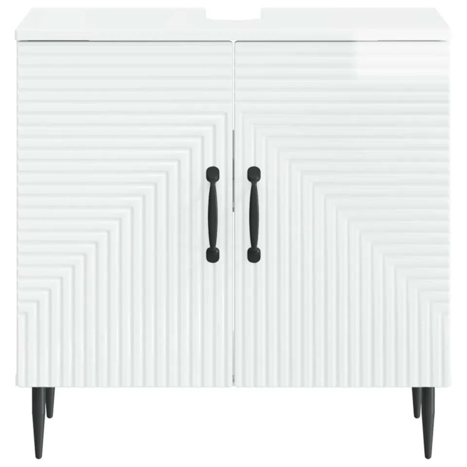 vidaXL Badkamer wastafelkast HAARLEM Hoogglans Wit 59,5 x 31,5 x 59 cm, foto 4