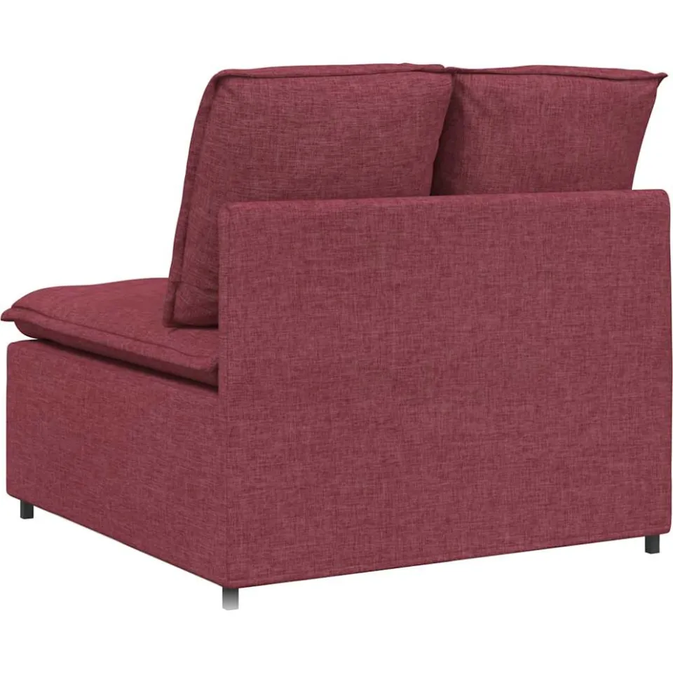 vidaXL Modulaire bank middenmodule met kussens 100 cm wijnrood, foto 4